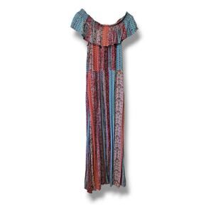 Xhilaration Juniors Multicolor Mixed Print Sleeveless Maxi Dress